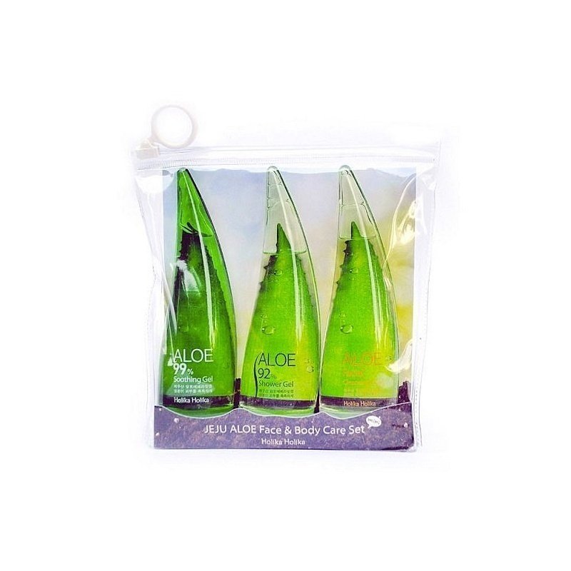 Holika Holika Jeju Aloe Face And Bodycare Set – veido ir kūno priežiūros rinkinys